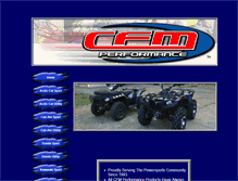 Tablet Screenshot of cfmperformanceatv.com